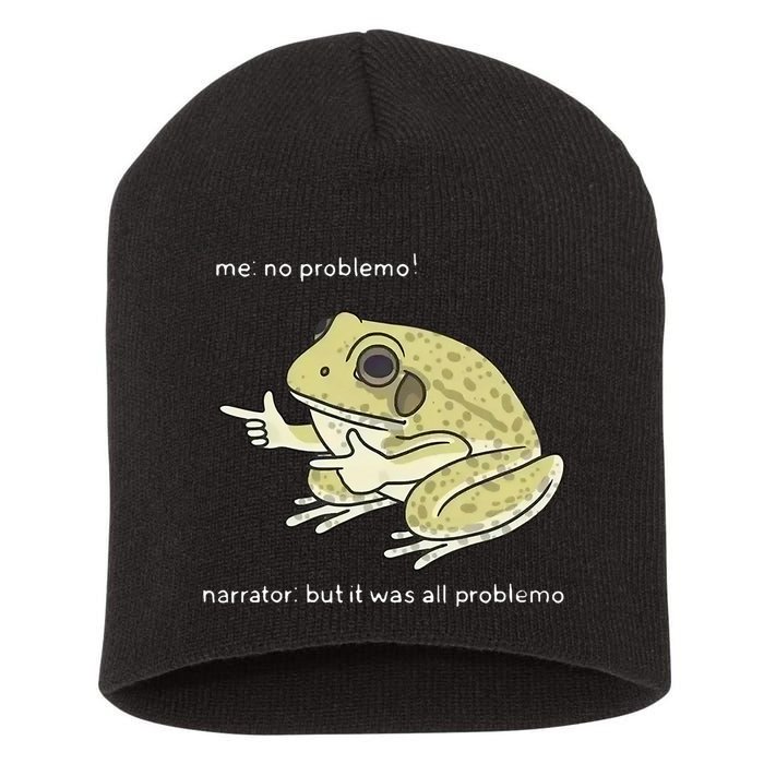 Frog Me No Problemo Narrator But It Was All Problemo Short Acrylic Beanie