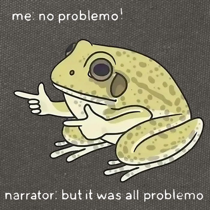 Frog Me No Problemo Narrator But It Was All Problemo Cotton Canvas Backpack