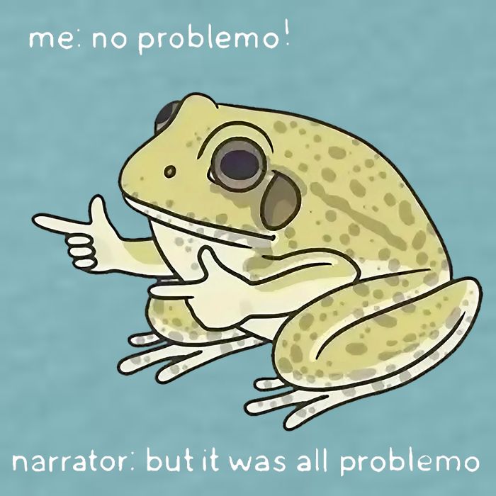 Frog Me No Problemo Narrator But It Was All Problemo Sueded Cloud Jersey T-Shirt