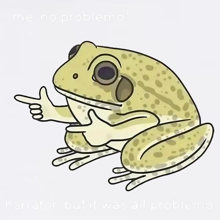 Frog Me No Problemo Narrator But It Was All Problemo Garment-Dyed Sweatshirt