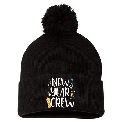 Family Matching New Years Crew New Year Celebration Party Pom Pom 12in Knit Beanie