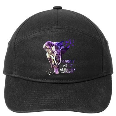 Forget Me Not Alzheimer Awareness 7-Panel Snapback Hat