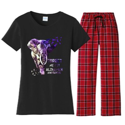 Forget Me Not Alzheimer Awareness Women's Flannel Pajama Set