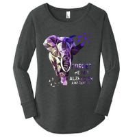 Forget Me Not Alzheimer Awareness Women's Perfect Tri Tunic Long Sleeve Shirt