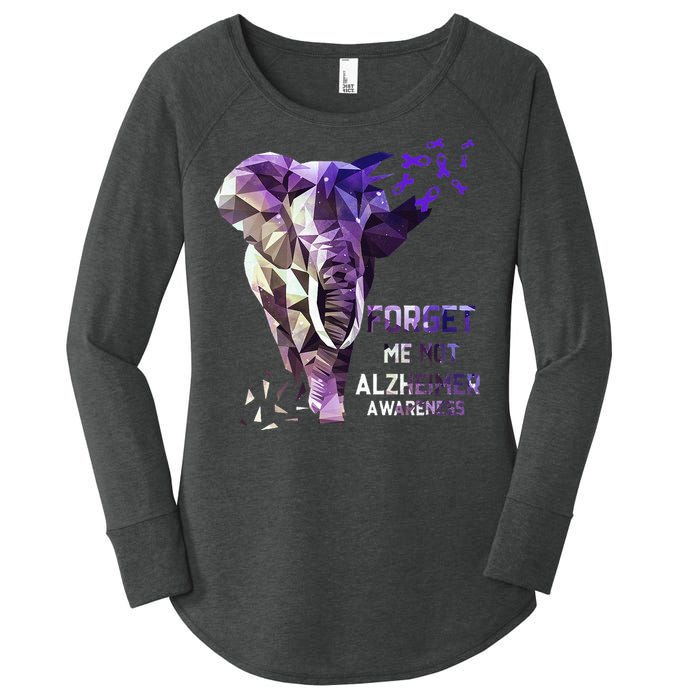 Forget Me Not Alzheimer Awareness Women's Perfect Tri Tunic Long Sleeve Shirt