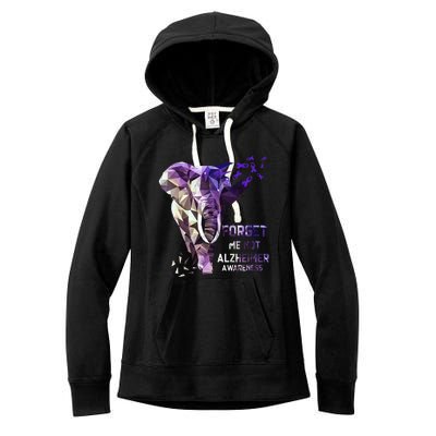 Forget Me Not Alzheimer Awareness Women's Fleece Hoodie