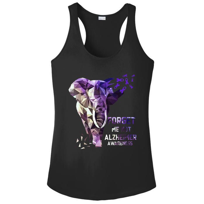 Forget Me Not Alzheimer Awareness Ladies PosiCharge Competitor Racerback Tank