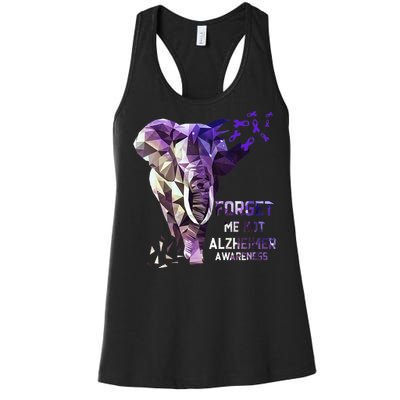 Forget Me Not Alzheimer Awareness Women's Racerback Tank