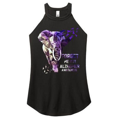 Forget Me Not Alzheimer Awareness Women's Perfect Tri Rocker Tank