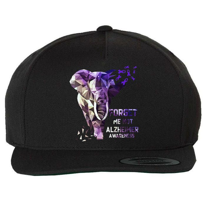 Forget Me Not Alzheimer Awareness Wool Snapback Cap