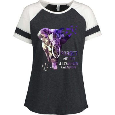 Forget Me Not Alzheimer Awareness Enza Ladies Jersey Colorblock Tee