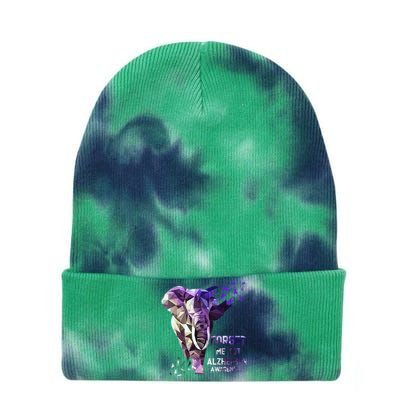 Forget Me Not Alzheimer Awareness Tie Dye 12in Knit Beanie