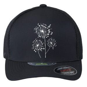 Funny Music Notes Gift For Men Women Cool Dandelion Flower Flexfit Unipanel Trucker Cap