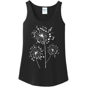 Funny Music Notes Gift For Men Women Cool Dandelion Flower Ladies Essential Tank