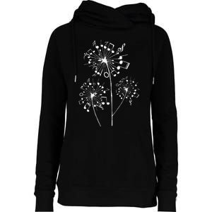 Funny Music Notes Gift For Men Women Cool Dandelion Flower Womens Funnel Neck Pullover Hood