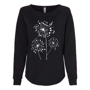 Funny Music Notes Gift For Men Women Cool Dandelion Flower Womens California Wash Sweatshirt