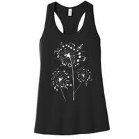 Funny Music Notes Gift For Men Women Cool Dandelion Flower Women's Racerback Tank