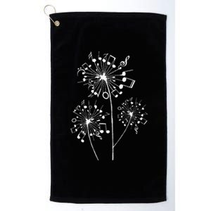 Funny Music Notes Gift For Men Women Cool Dandelion Flower Platinum Collection Golf Towel