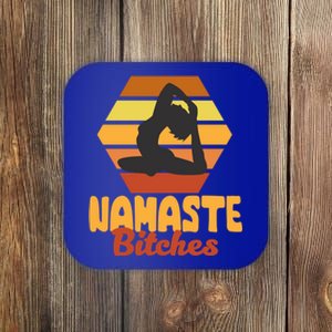 Funny Meditation Namaste Bitches For Yoga Lover Gift Coaster