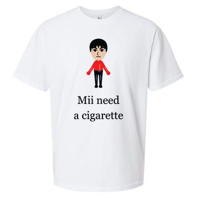 Funny Mii Need A Cigarette Sueded Cloud Jersey T-Shirt