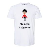 Funny Mii Need A Cigarette Softstyle CVC T-Shirt