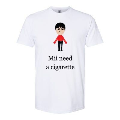 Funny Mii Need A Cigarette Softstyle® CVC T-Shirt