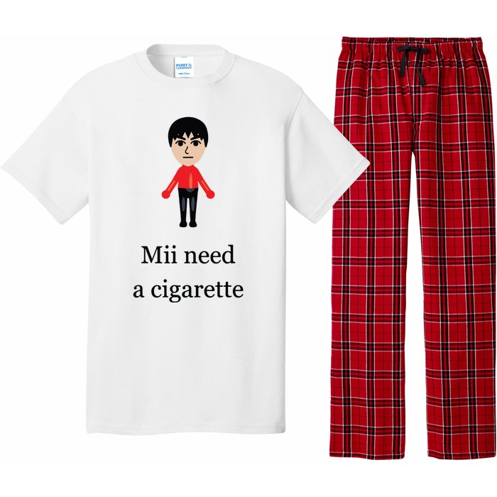 Funny Mii Need A Cigarette Pajama Set