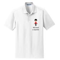 Funny Mii Need A Cigarette Dry Zone Grid Polo