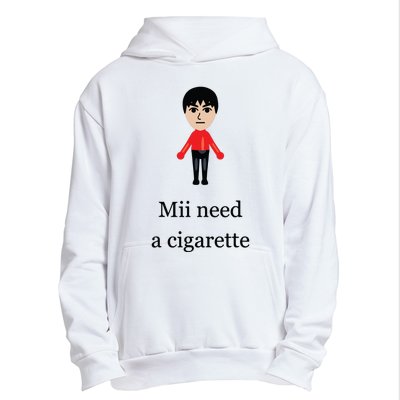 Funny Mii Need A Cigarette Urban Pullover Hoodie