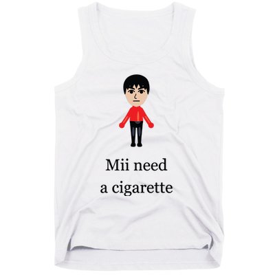 Funny Mii Need A Cigarette Tank Top