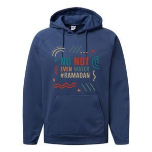 Fasting Muslim No Not Even Water Ramadan Praying Islamic Cute Gift Performance Fleece Hoodie