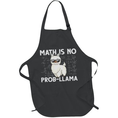 Funny Math Nerd Geek Llama Animal Alpaca Mathematician Math Full-Length Apron With Pockets
