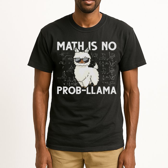 Funny Math Nerd Geek Llama Animal Alpaca Mathematician Math Tall T-Shirt