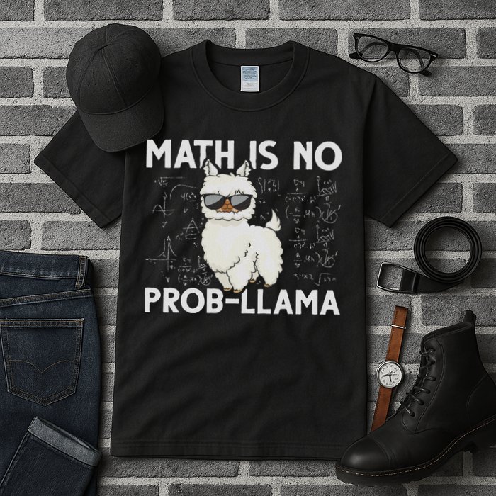 Funny Math Nerd Geek Llama Animal Alpaca Mathematician Math Tall T-Shirt