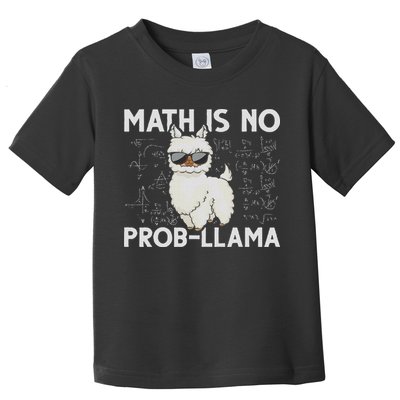 Funny Math Nerd Geek Llama Animal Alpaca Mathematician Math Toddler T-Shirt