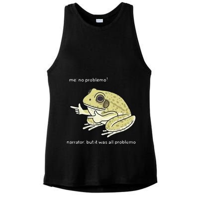Frog Me No Problemo Narrator But It Was All Problemo Ladies PosiCharge Tri-Blend Wicking Tank