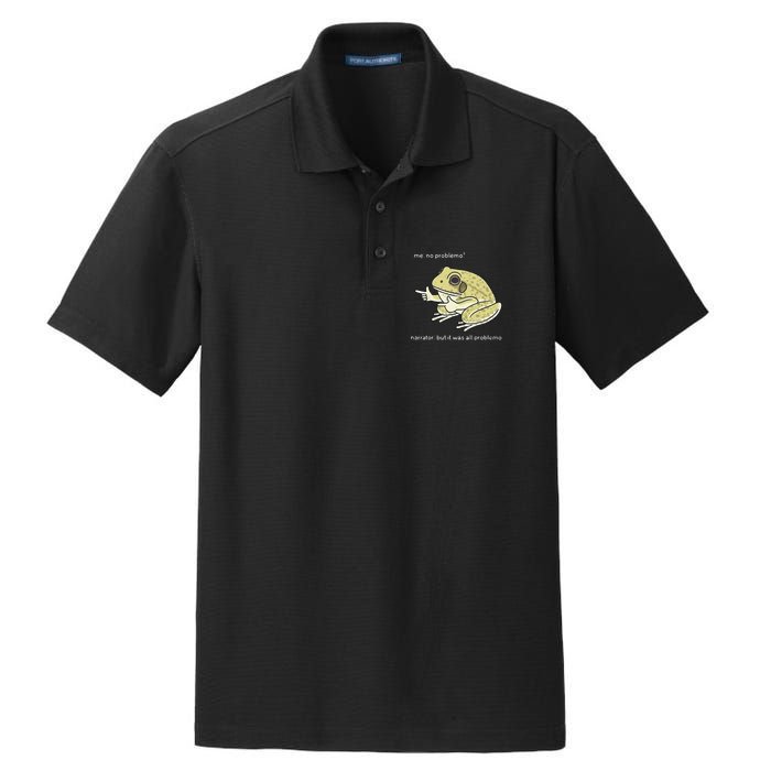 Frog Me No Problemo Narrator But It Was All Problemo Dry Zone Grid Polo