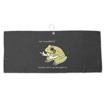 Frog Me No Problemo Narrator But It Was All Problemo Large Microfiber Waffle Golf Towel