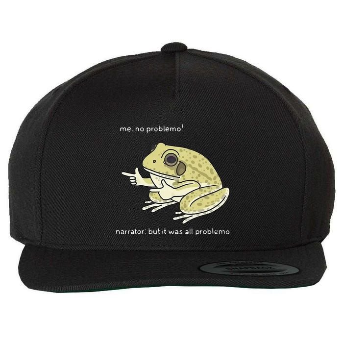Frog Me No Problemo Narrator But It Was All Problemo Wool Snapback Cap