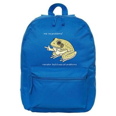 Frog Me No Problemo Narrator But It Was All Problemo 16 in Basic Backpack
