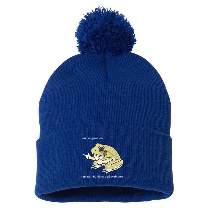 Frog Me No Problemo Narrator But It Was All Problemo Pom Pom 12in Knit Beanie