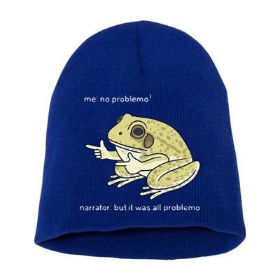Frog Me No Problemo Narrator But It Was All Problemo Short Acrylic Beanie