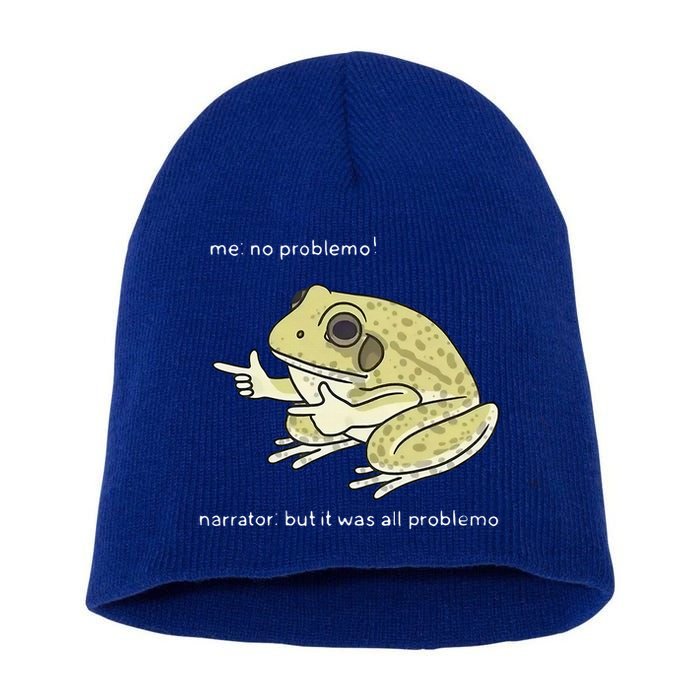 Frog Me No Problemo Narrator But It Was All Problemo Short Acrylic Beanie