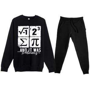 Funny Maths Nerdy Joke Premium Crewneck Sweatsuit Set