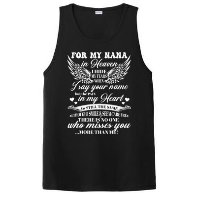 For My Nana In Heaven I Hide My Tears When I Say Your Name Gift PosiCharge Competitor Tank