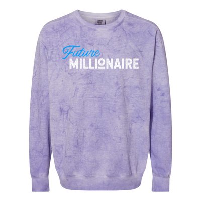 Future Millionaire Novelty Gift Funny Gift Colorblast Crewneck Sweatshirt