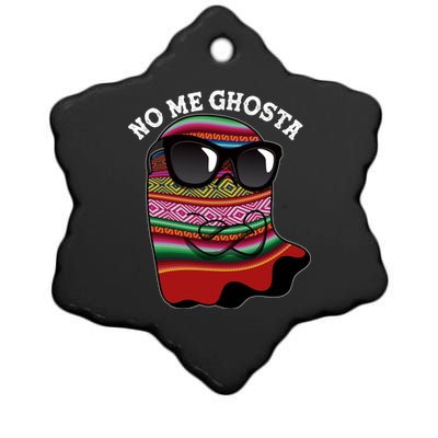 Funny Mexican No Me Ghosta Halloween Ghost Ceramic Star Ornament