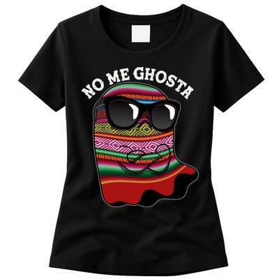 Funny Mexican No Me Ghosta Halloween Ghost Womens T-Shirt