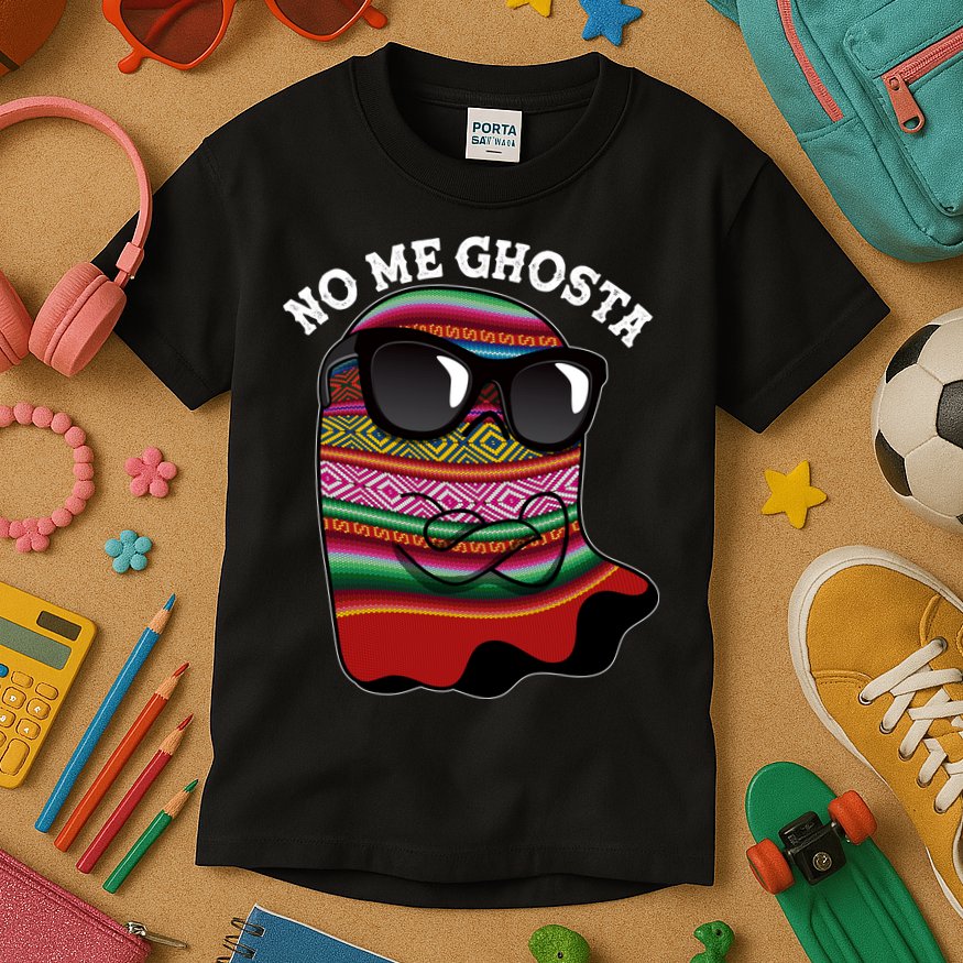 Funny Mexican No Me Ghosta Halloween Ghost Kids T-Shirt