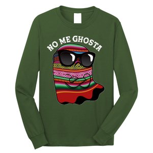 Funny Mexican No Me Ghosta Halloween Ghost Long Sleeve Shirt